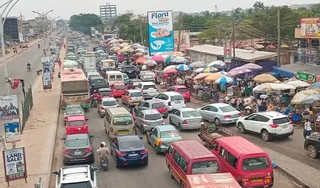 A street scene in Accra, Ghana